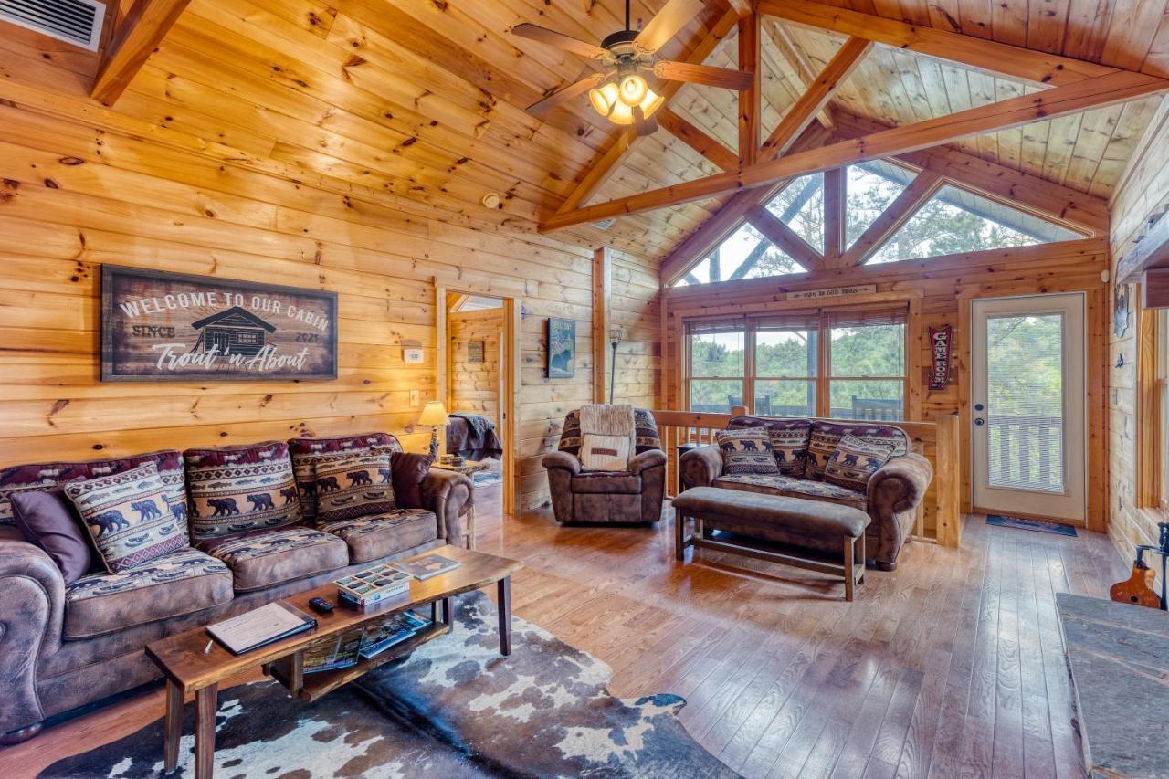 Trout N' About Your Blue Ridge Mountains Retreat, Hot Tub + Game Room! Ellijay Exterior foto