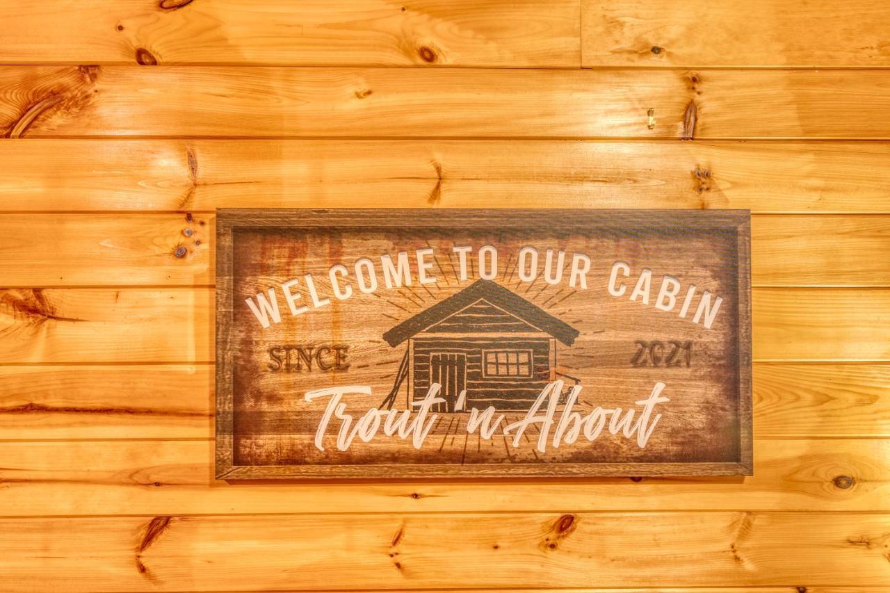 Trout N' About Your Blue Ridge Mountains Retreat, Hot Tub + Game Room! Ellijay Exterior foto